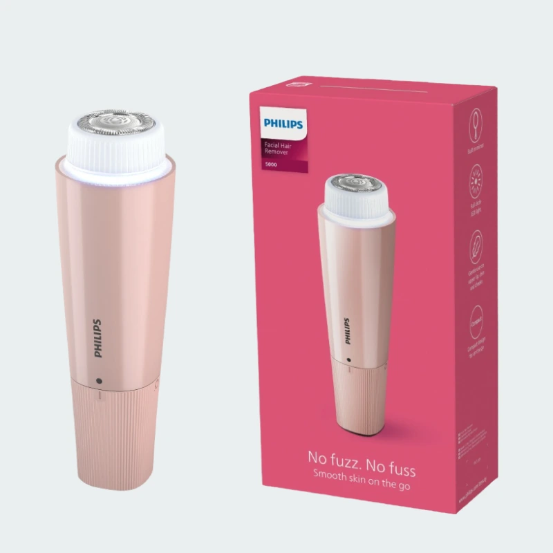 ماشین اصلاح صورت بانوان فیلیپس مدل BRR454 سری 5000 با نور LED و آینه داخلی